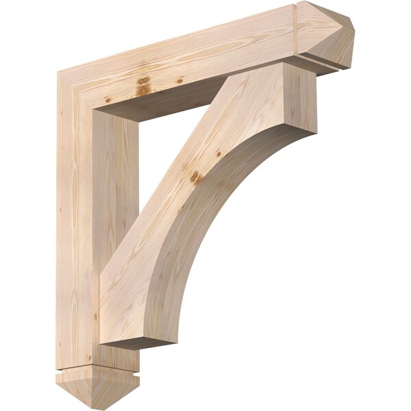 Ekena Millwork Westlake Arts and Crafts Smooth Bracket w/ Offset Brace, Douglas Fir, 7 1/2"W x 38"D x 38"H BKT0806X38X38WTL03SDF - main